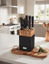 8pc Knife Block Set - Black - Image 1
