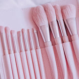 Blush Pink Brush Set with Pink Storage Bag
