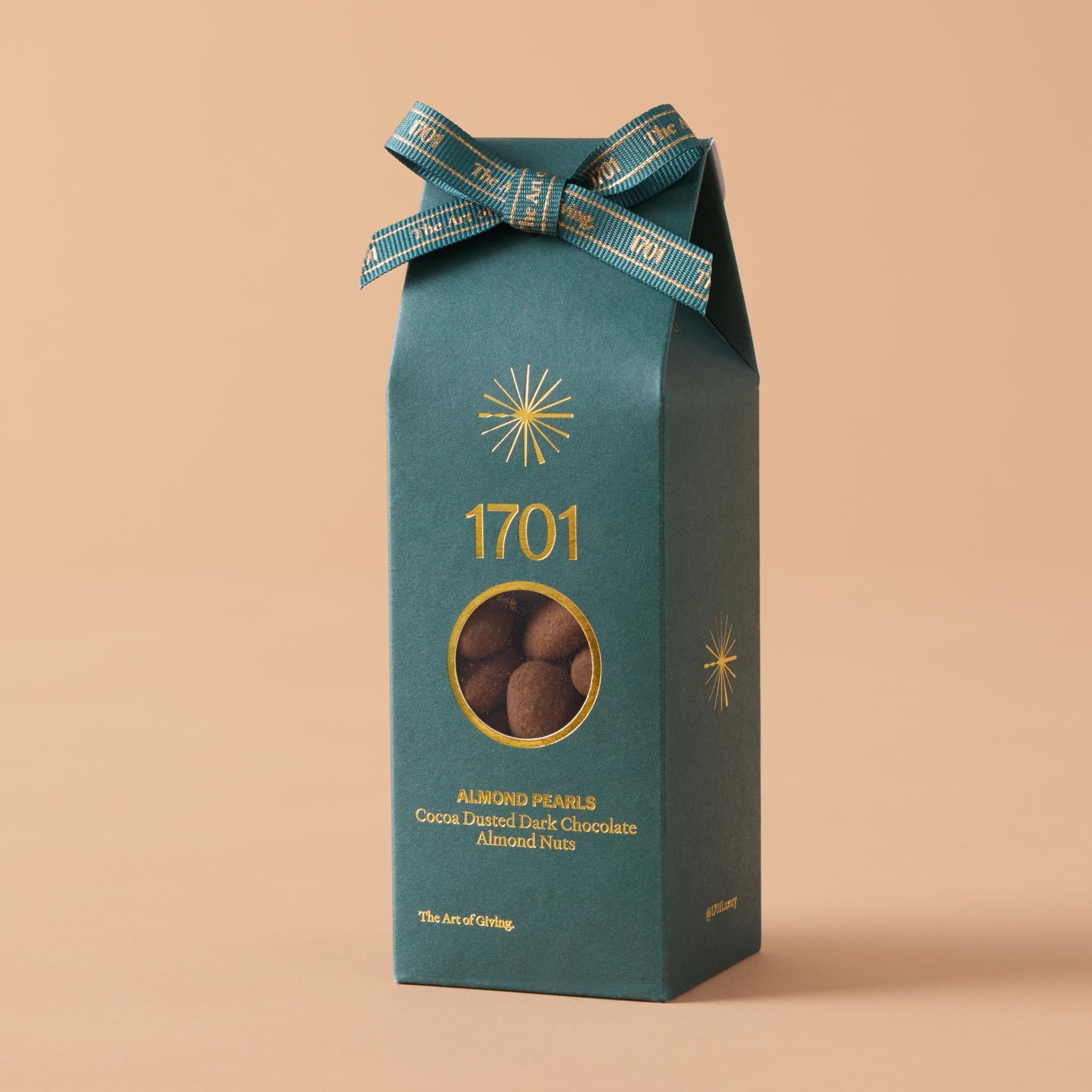 Cocoa Dusted Dark Chocolate Enrobed Almond Pearls (200g)