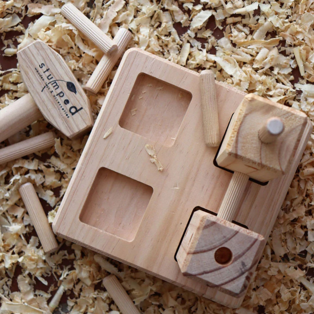 Stumped Knock-A-Block Building Station