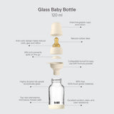 BIBS 120ml Round Latex Slow Flow Glass Bottle