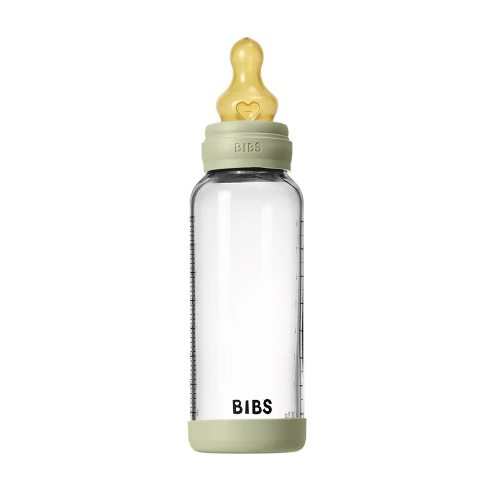 BIBS 240ml Round Latex Medium Flow Glass Bottle