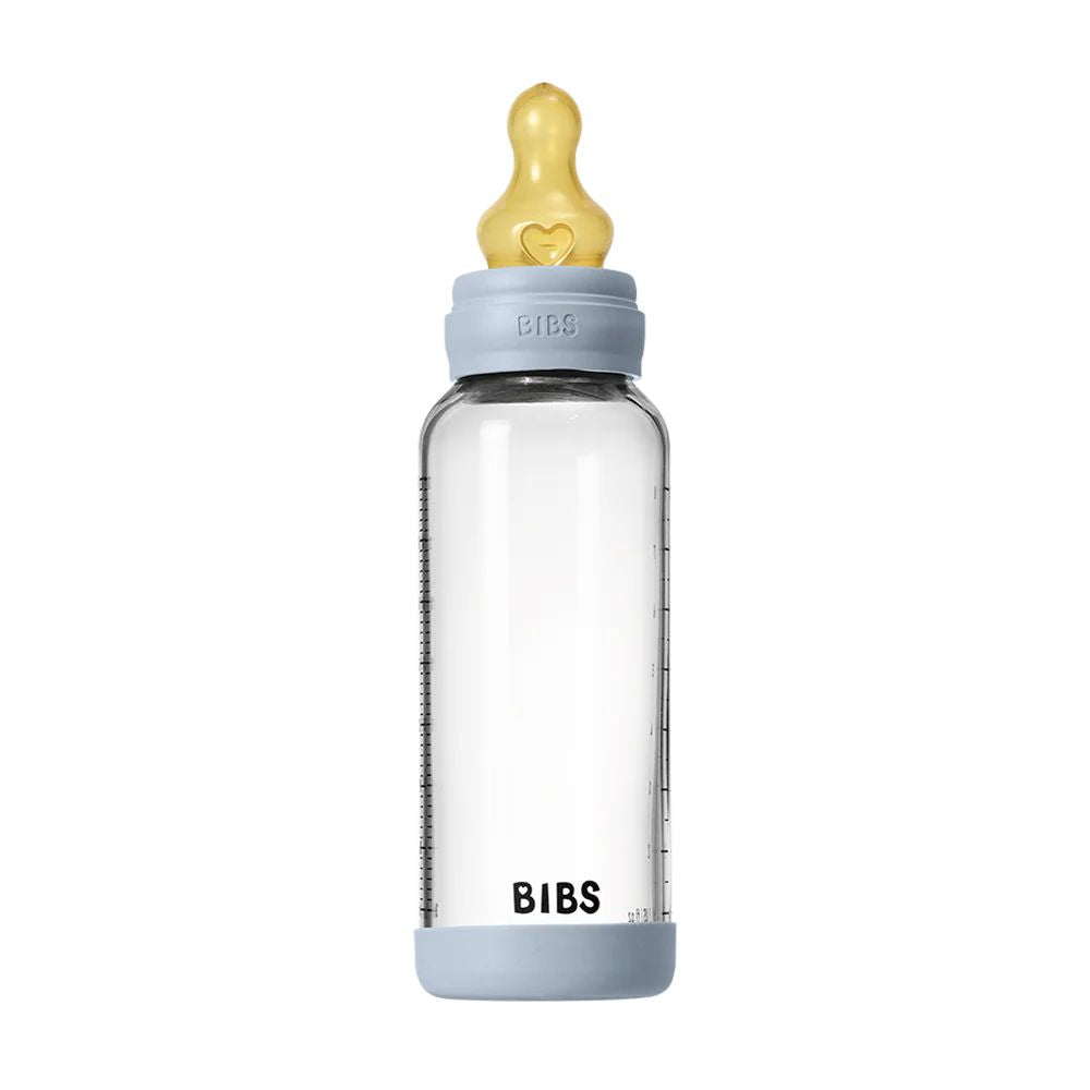 BIBS 240ml Round Latex Medium Flow Glass Bottle