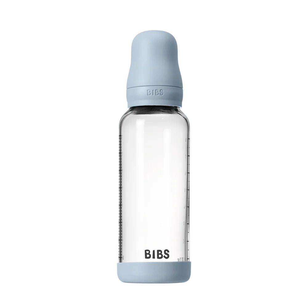 BIBS 240ml Round Latex Medium Flow Glass Bottle