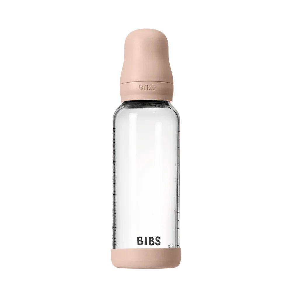 BIBS 240ml Round Latex Medium Flow Glass Bottle