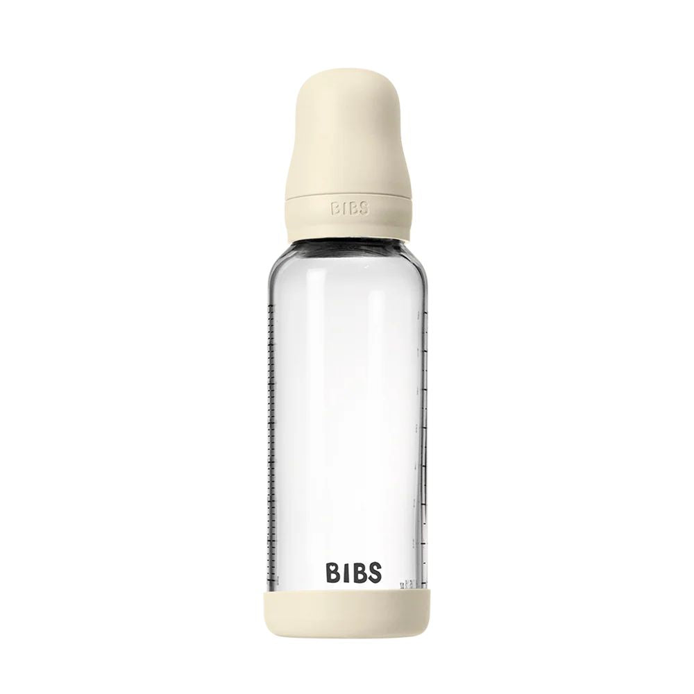 BIBS 240ml Round Latex Medium Flow Glass Bottle