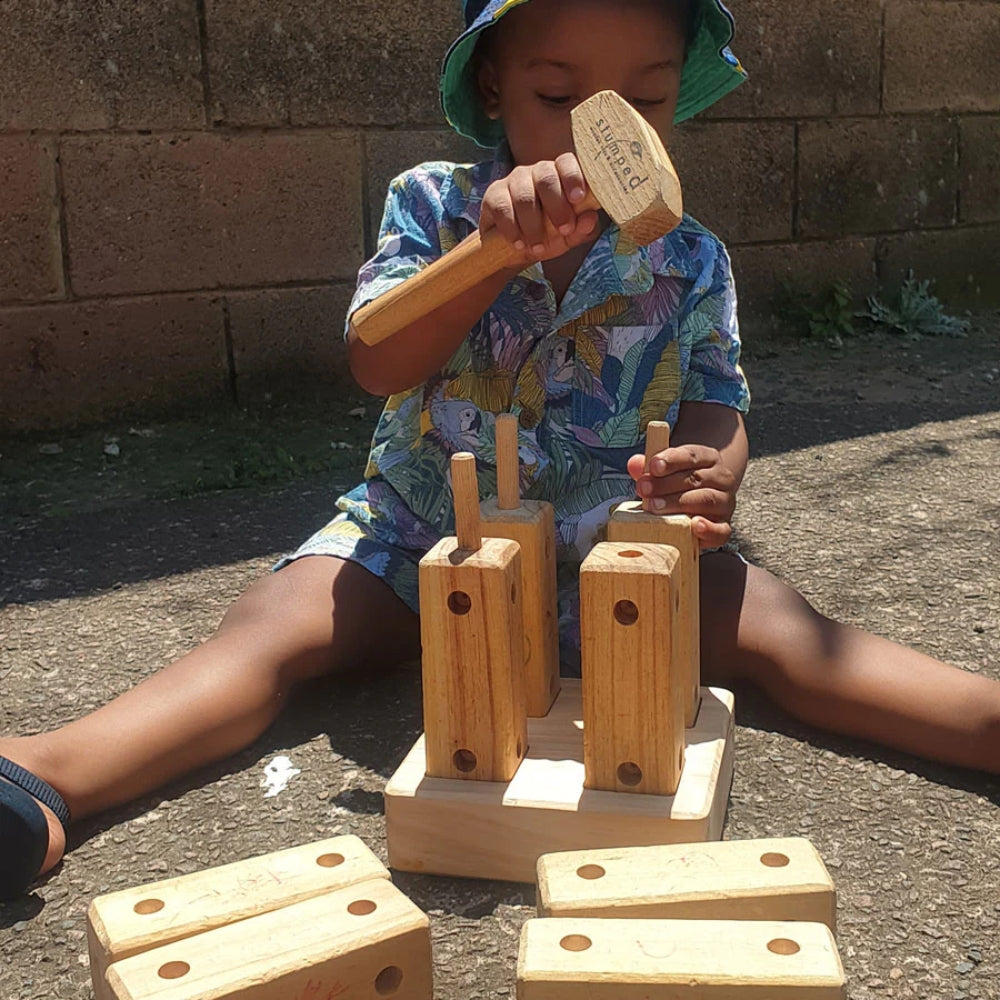 Stumped Knock-A-Block Building Station