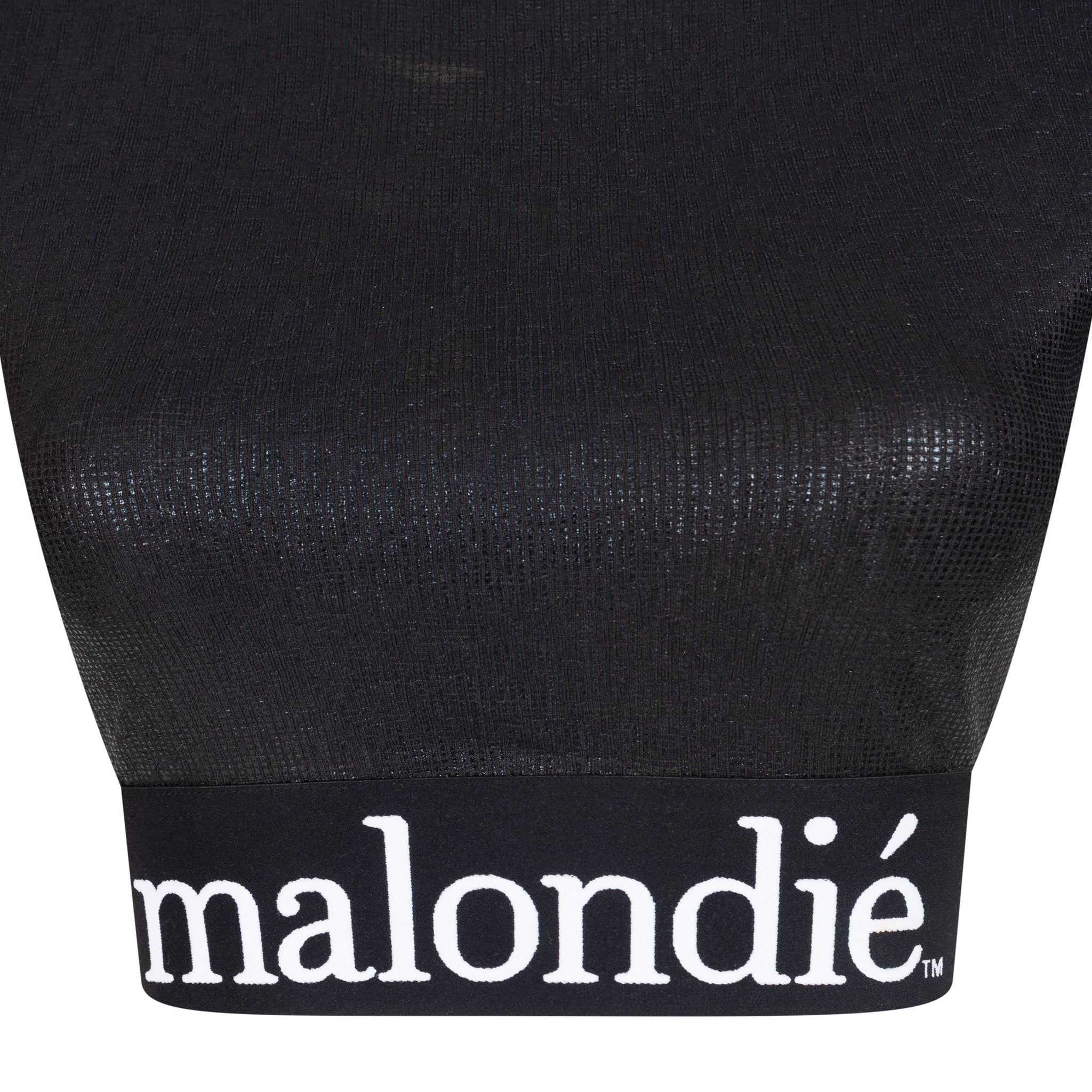 Malondie Black Glitter Crop Top