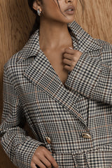 Tebogo Gold Button Trench Coat
