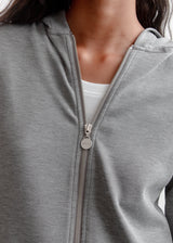 Quinlin Fitted Zip-Up Hoody _ 160703 _ Charcoal