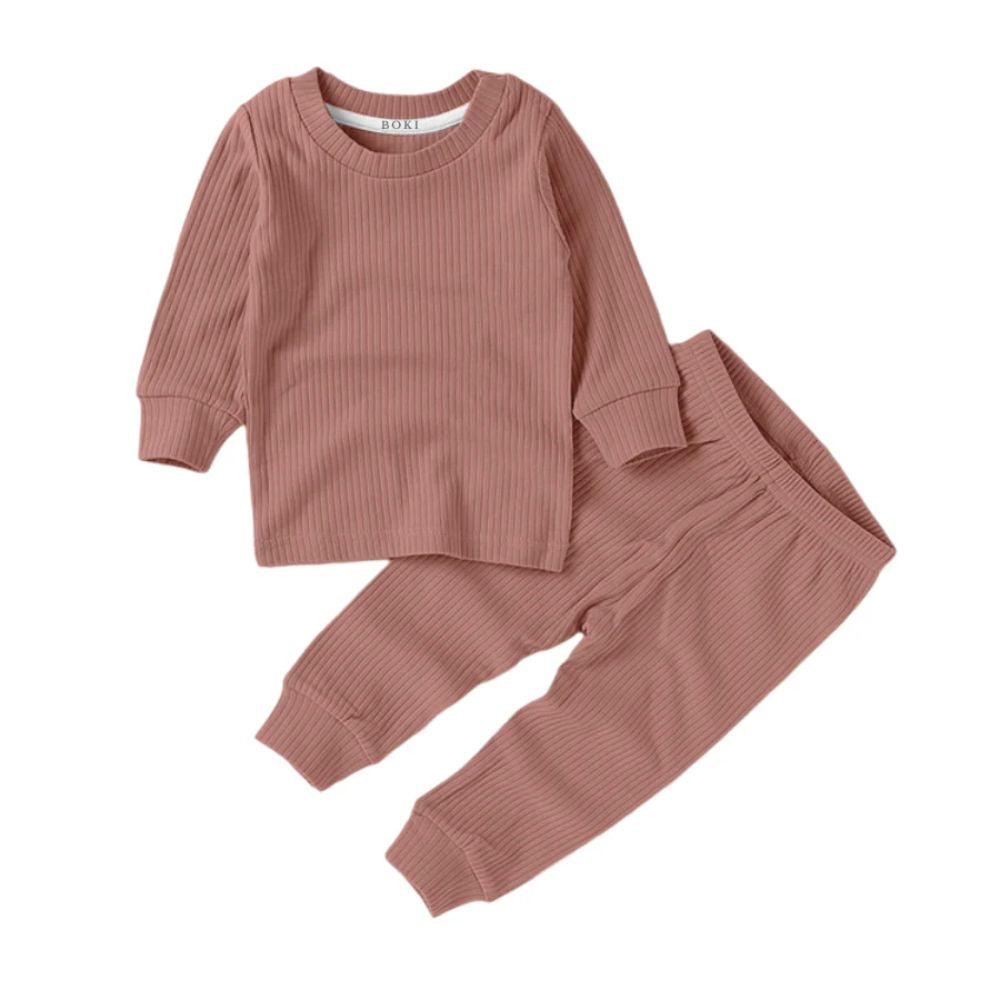 Boki Organic Rib Long Sleeve Pyjamas Set