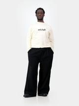 Embroidered Logo Sweater - Milk