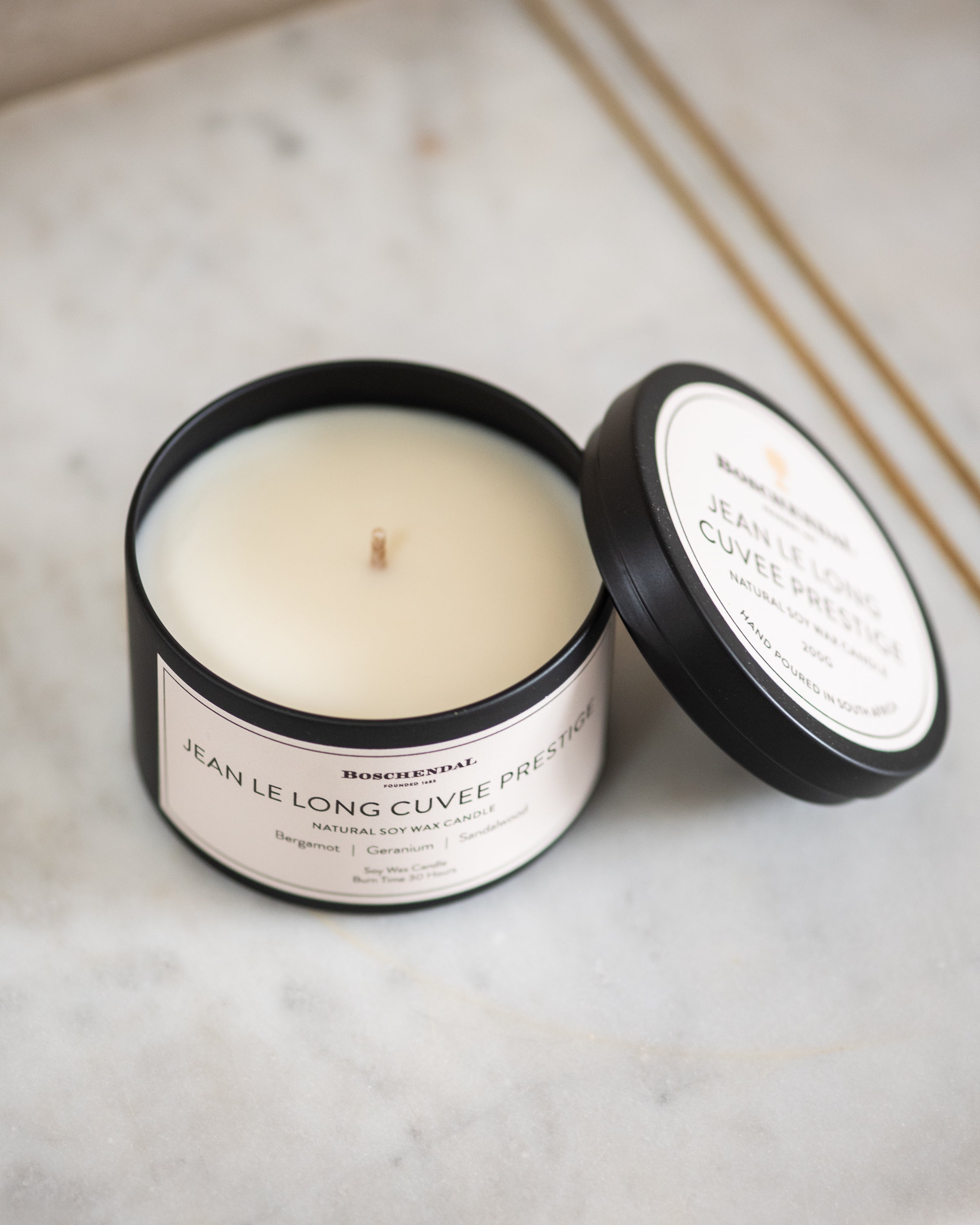 Boschendal Jean Le Long Cap Classique Scented Candle In Tin