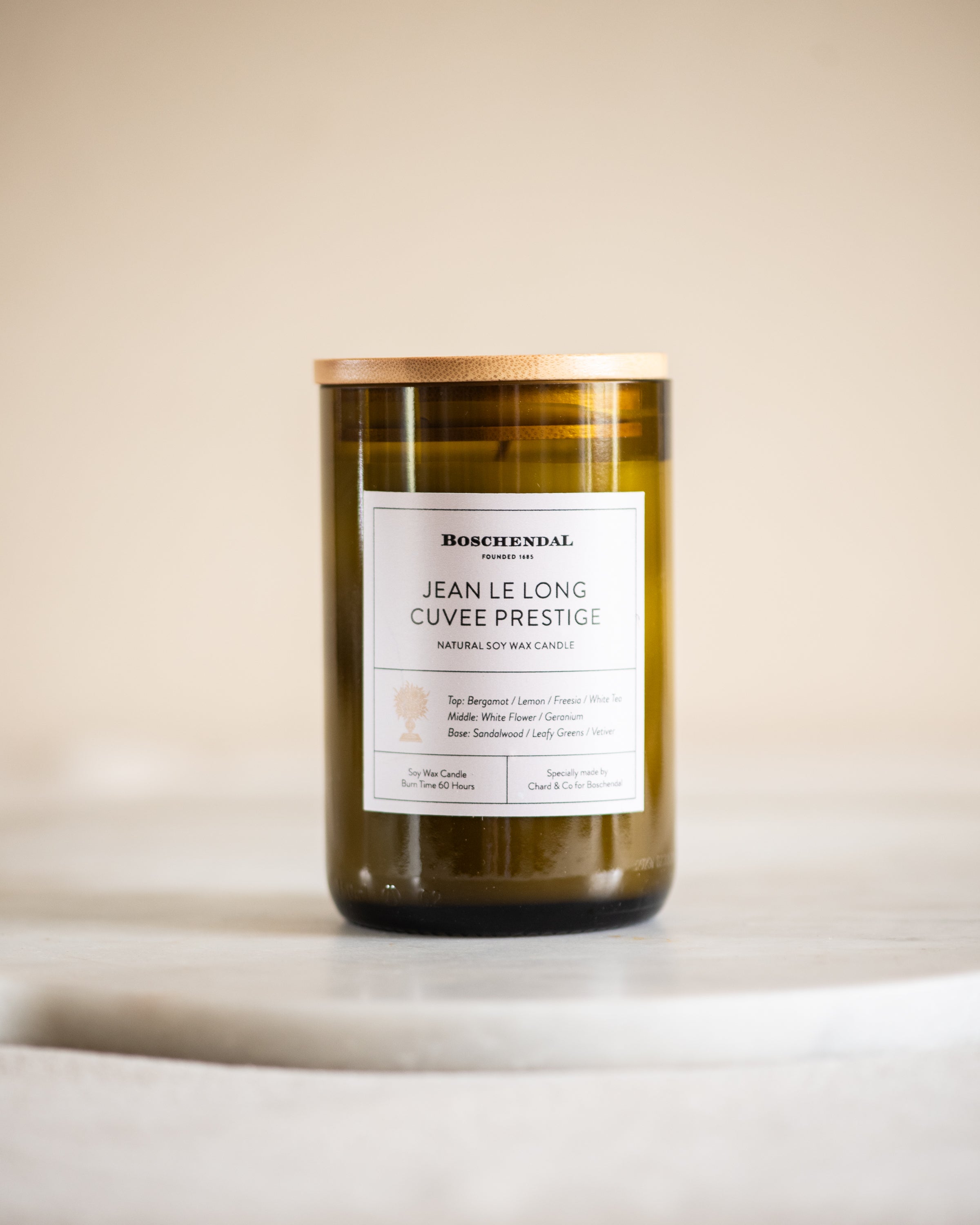 Boschendal Jean Le Long Cap Classique Scented Glass Candle