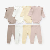 Boki Frilled Organic Rib Long Sleeve Set