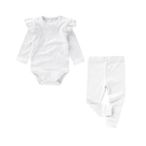 Boki Frilled Organic Rib Long Sleeve Set