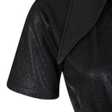 Malondie Black Glint Crop Top