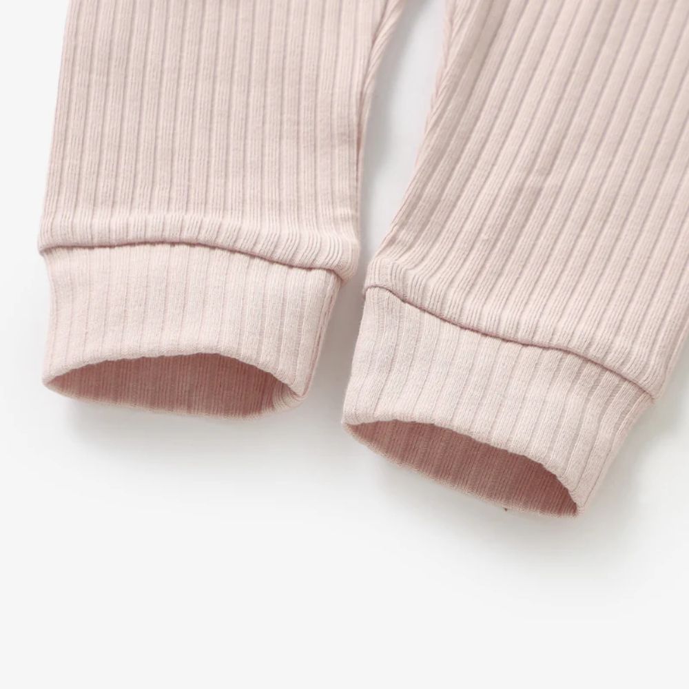 Boki Frilled Organic Rib Long Sleeve Set