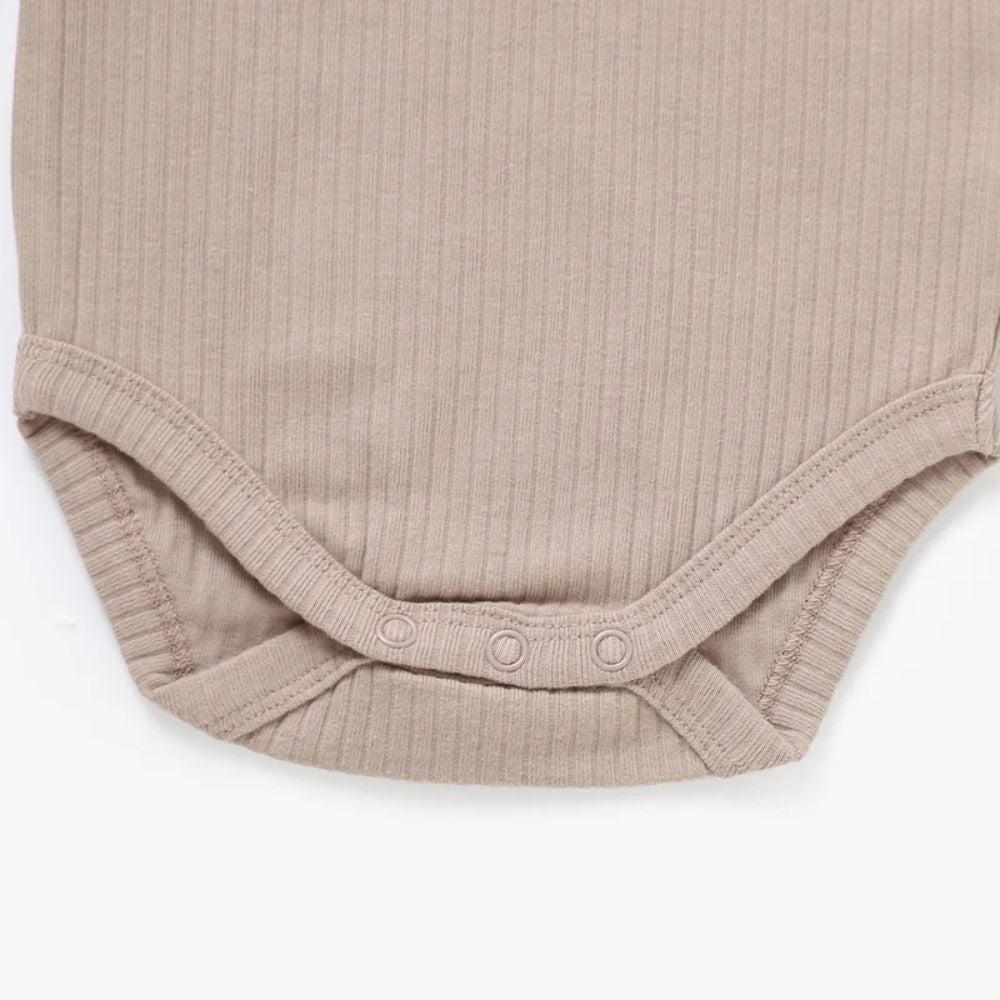 Boki Frilled Organic Rib Long Sleeve Set