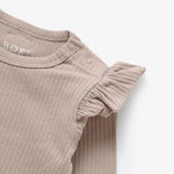 Boki Frilled Organic Rib Long Sleeve Set