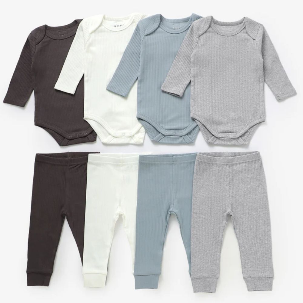 Boki Organic Rib Bodysuit Set