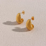 BLISS | Tarnish Free | Gold Croissant Curve Stud | Earrings