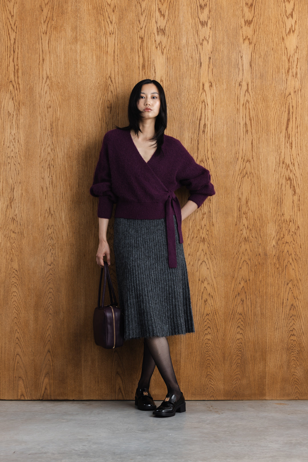 Yoliswa Mock Wrap Knit Top