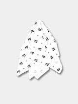 Monogram Satin Scarf - White