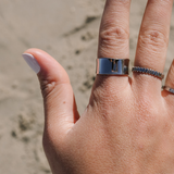 Oval Bubble Ring Silver