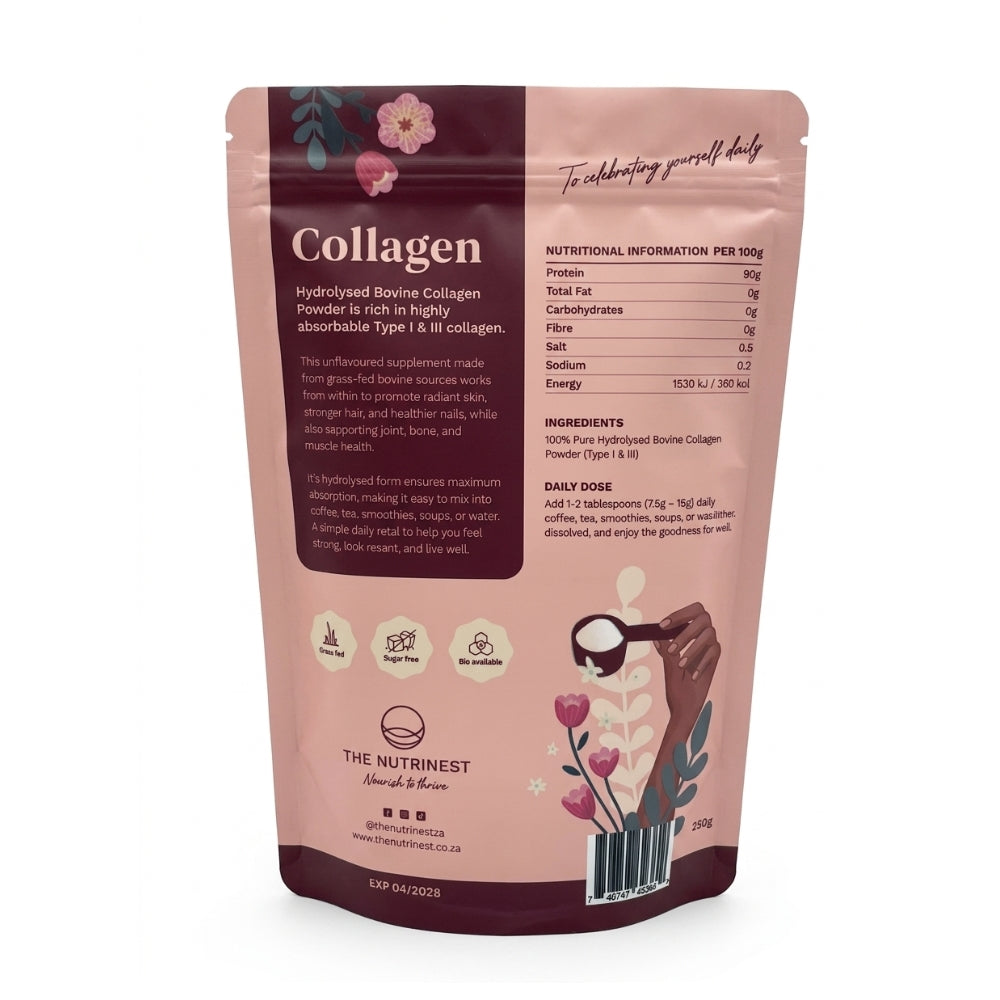 100% Pure Hydrolised Collagen 250g