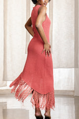 Bontle Asym Fringe Detail Knitwear Dress
