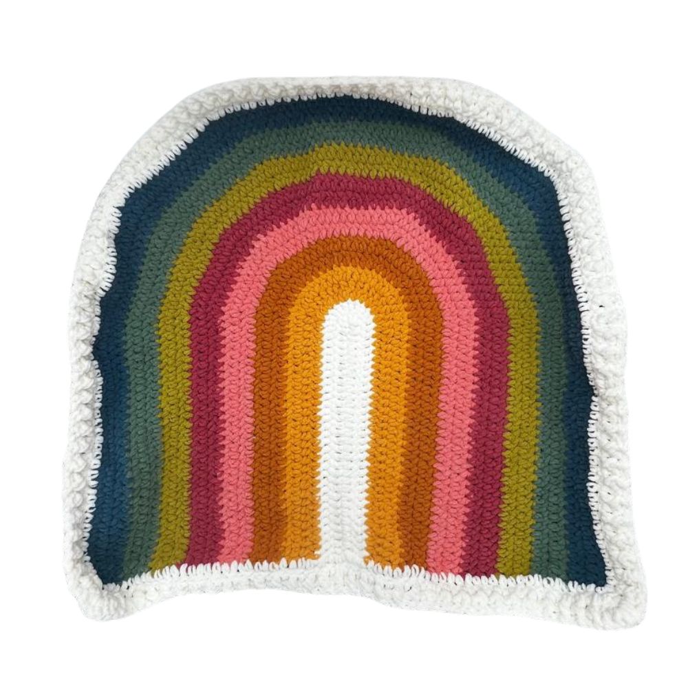 noogi kids Plush Boho Rainbow Blanket