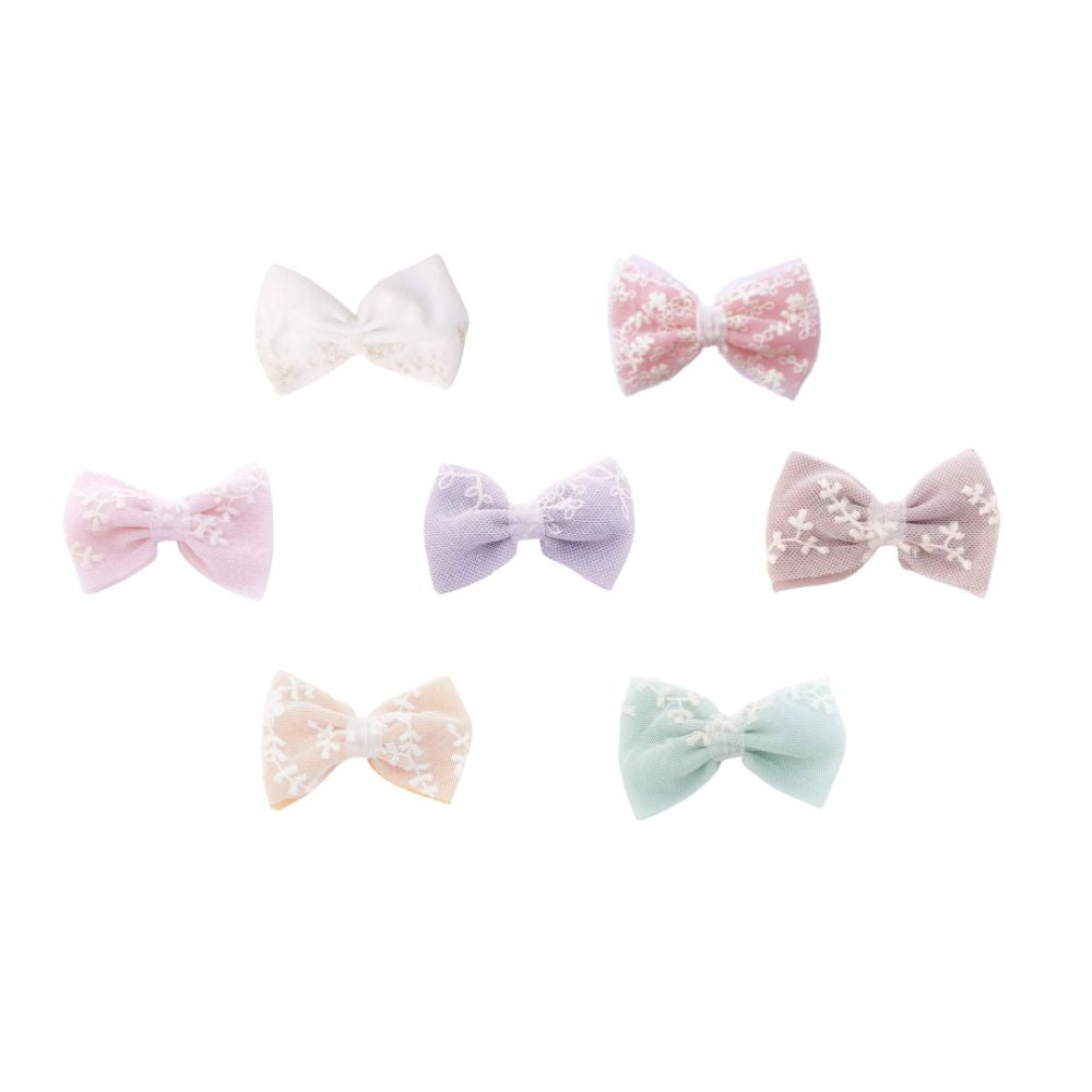 Everli Lace & Mesh Bow Clips