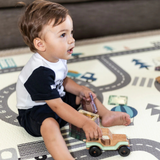 Tayla Jean Grey Brush Stroke & Road Play Mat