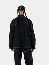 Engineered Denim Jacket (extra length) - Black