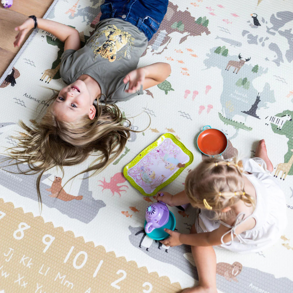 Tayla Jean Grey Brush Stroke & Road Play Mat