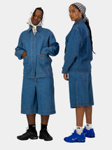 Engineered Denim Jacket (extra length) - Washed Indigo