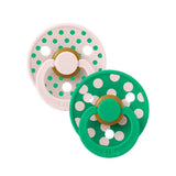 BIBS 2-Pack Latex Colour Polka Pacifiers