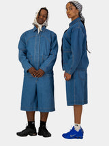 Engineered Denim Jacket (extra length) - Washed Indigo