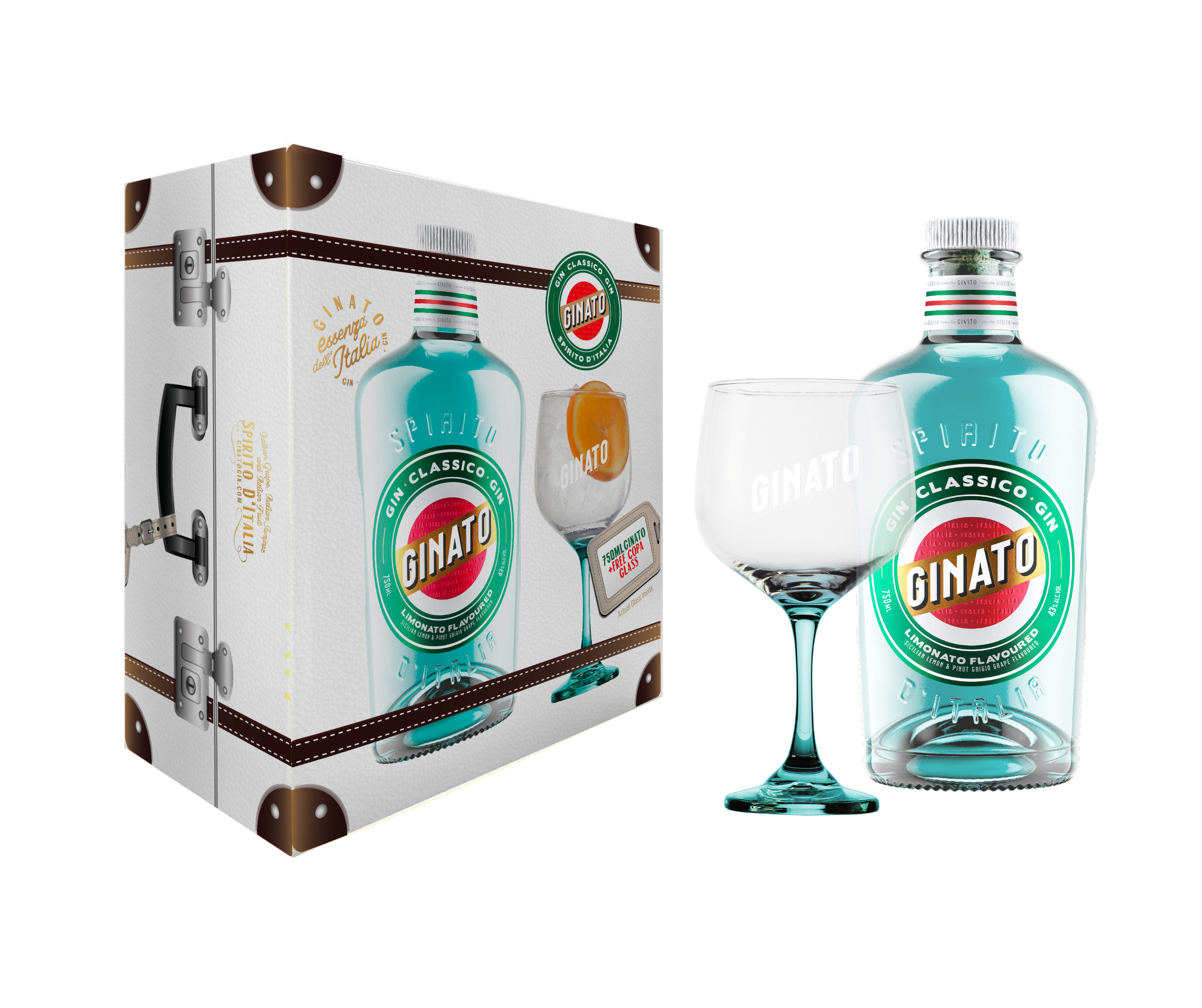Ginato Limonato 750ml + FREE Copa Glass Gift