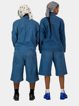 Engineered Denim Jacket (extra length) - Washed Indigo