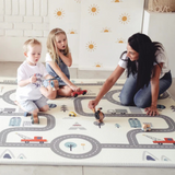 Tayla Jean Grey Brush Stroke & Road Play Mat