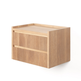The Monolith Floating Bedside - Light Oak