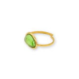 Bubbly Stone Ring - Green