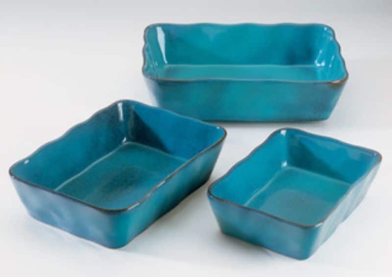 3Pc Rectangular Bakeware Set - Blue - Image 1