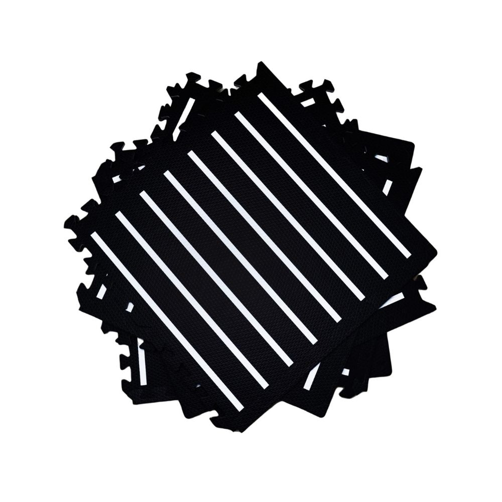 Tayla Jean Black & White Stripe Tile Play Mat