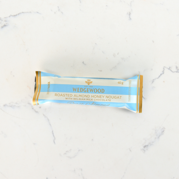 Milk Belgian Chocolate & Roasted Almond Handmade Honey Nougat Bar 40g (Next Day Delivery Product)