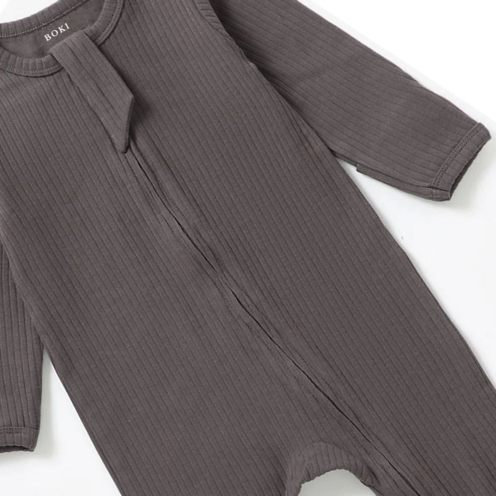 Boki Organic Rib Zipsuit with Footies & Mittens