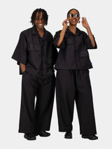 Cropped Seersucker Pants