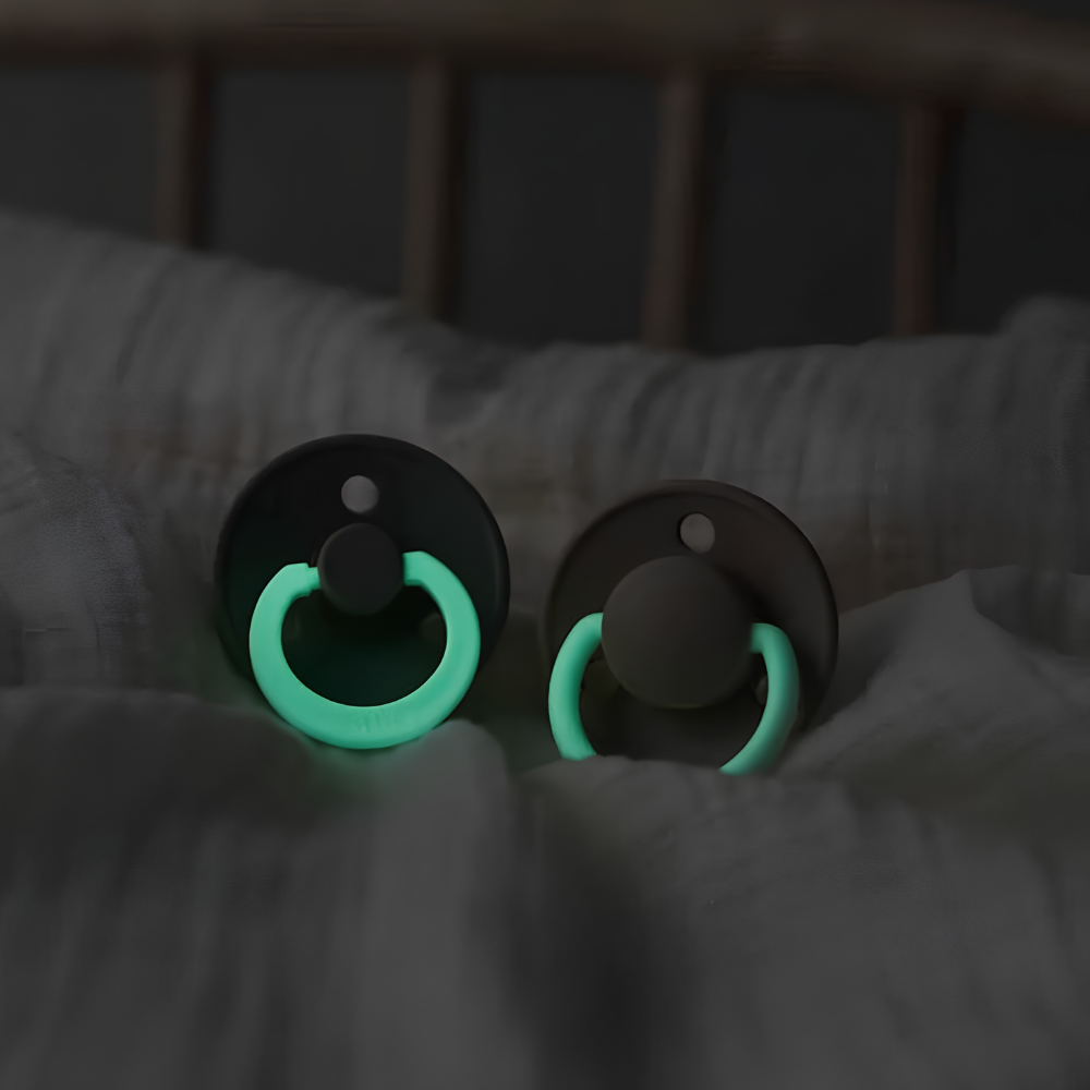 BIBS De Lux GLOW Silicone Pacifier